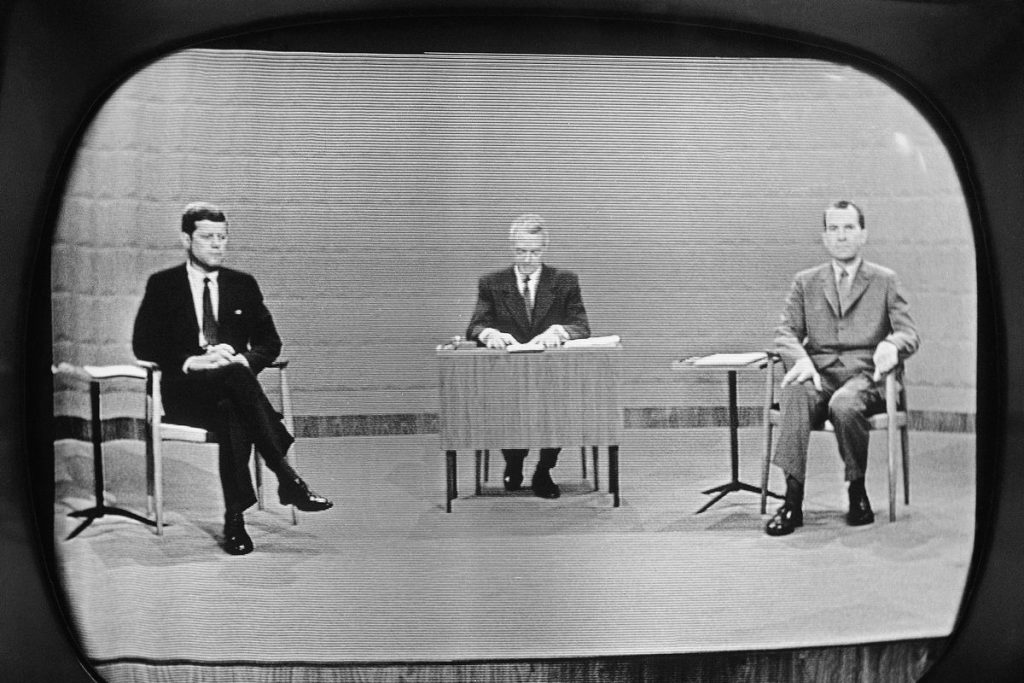 El primer debate política televisado. John Kennedy y Richerd Nixon