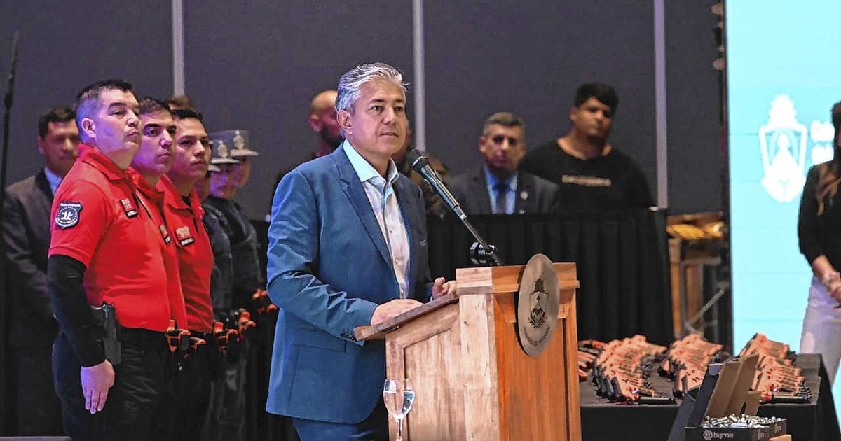 Detalle del armamento Byrna que se incorpora a la fuerza policial neuquina