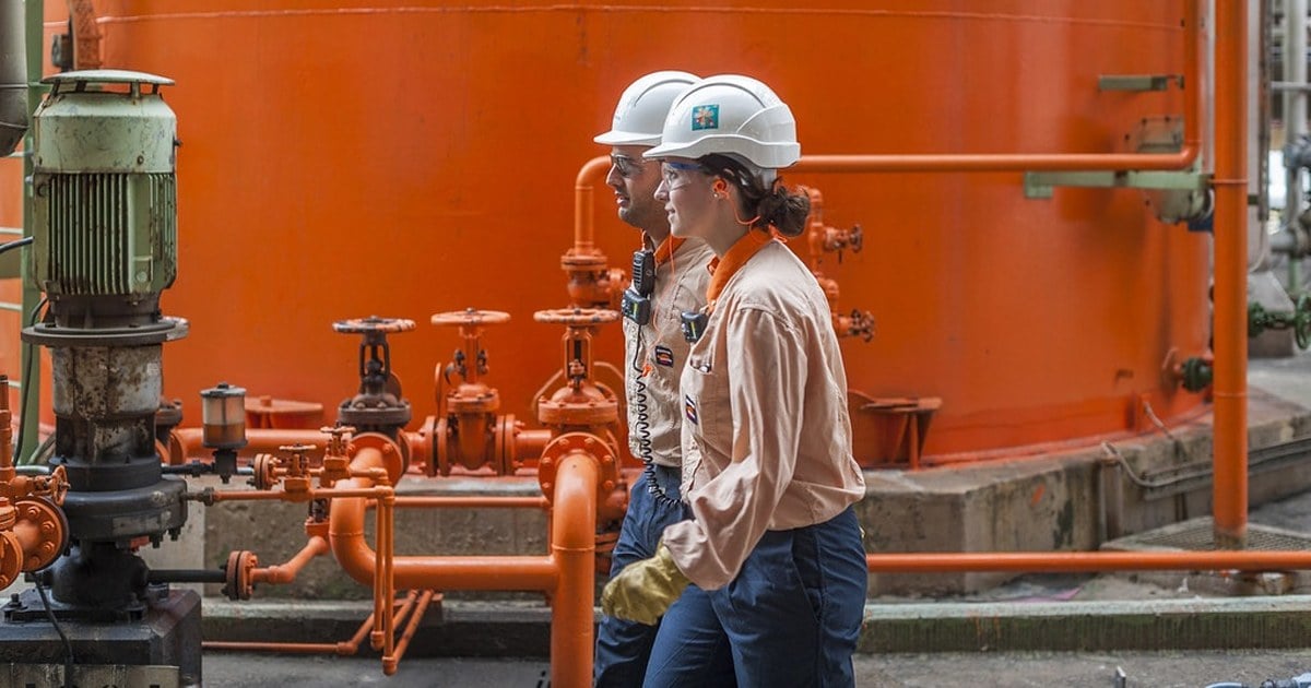 Equipos de producción de petróleo shale en un yacimiento de Vaca Muerta, Neuquén