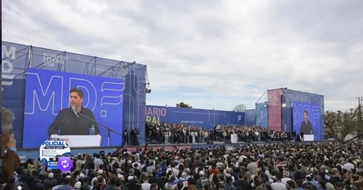 Axel Kicillof habla ante dirigentes de más de diez provincias en el cierre del plenario del MDF en Villa Domínico