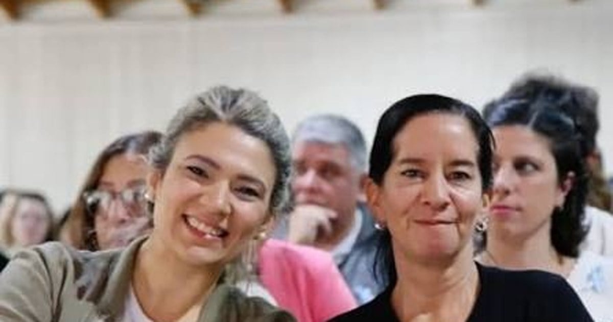 La senadora nacional Nadia Márquez, presidenta de La Libertad Avanza en Neuquén, durante un acto partidario